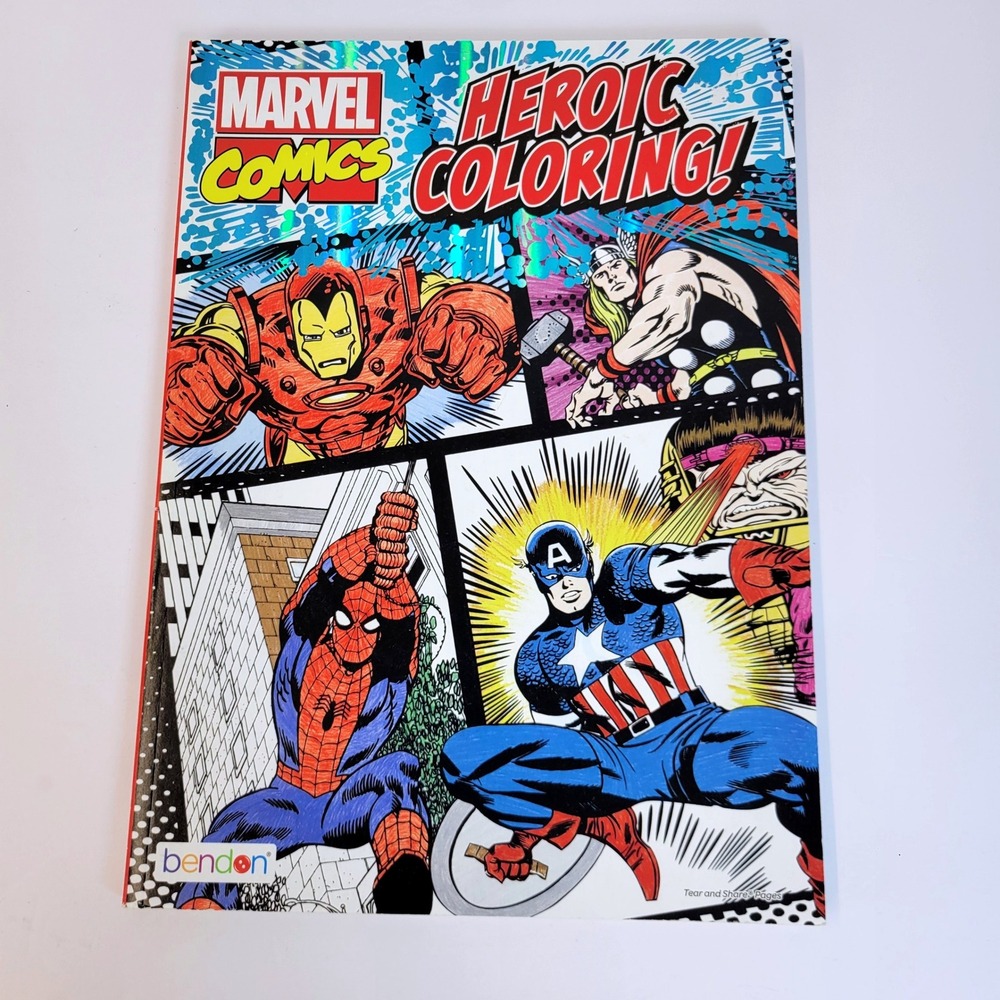 Marvel Comics Heroic Coloring Book Holographic Foil Bendon